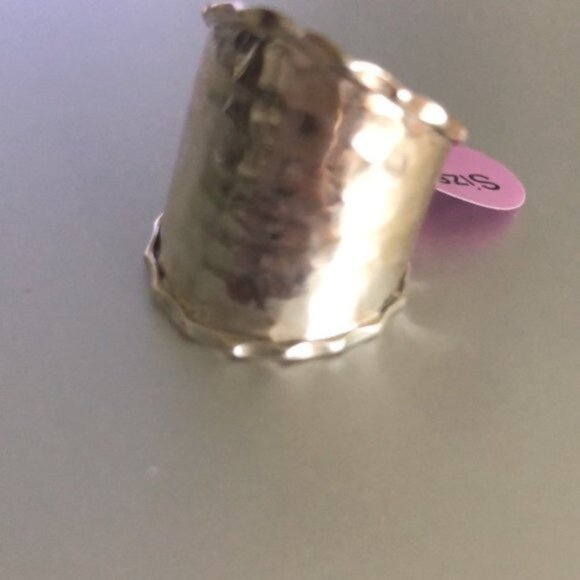 Seed & Sage ATI Sterling Silver 925 Wide Hammered Band Ring Mexico Sz. 9 - Picture 16 of 16